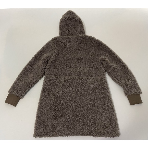 Patagonia Jacket Womens Small Brown Dusty Mesa Fleece Sherpa Parka Coat Hooded - Picture 9 of 9